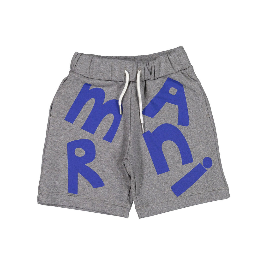 Marni Dark Grey Logo Sweatshirt Cotton Short Track Pants