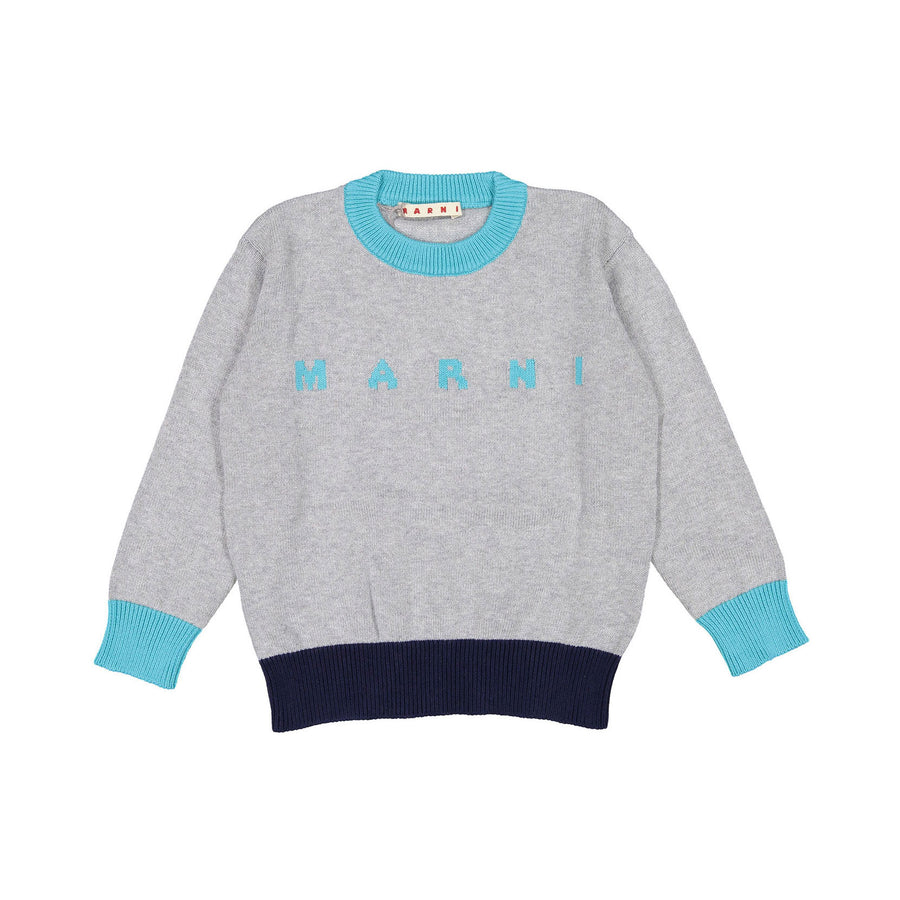 Marni Logo Grey Cotton Sweater