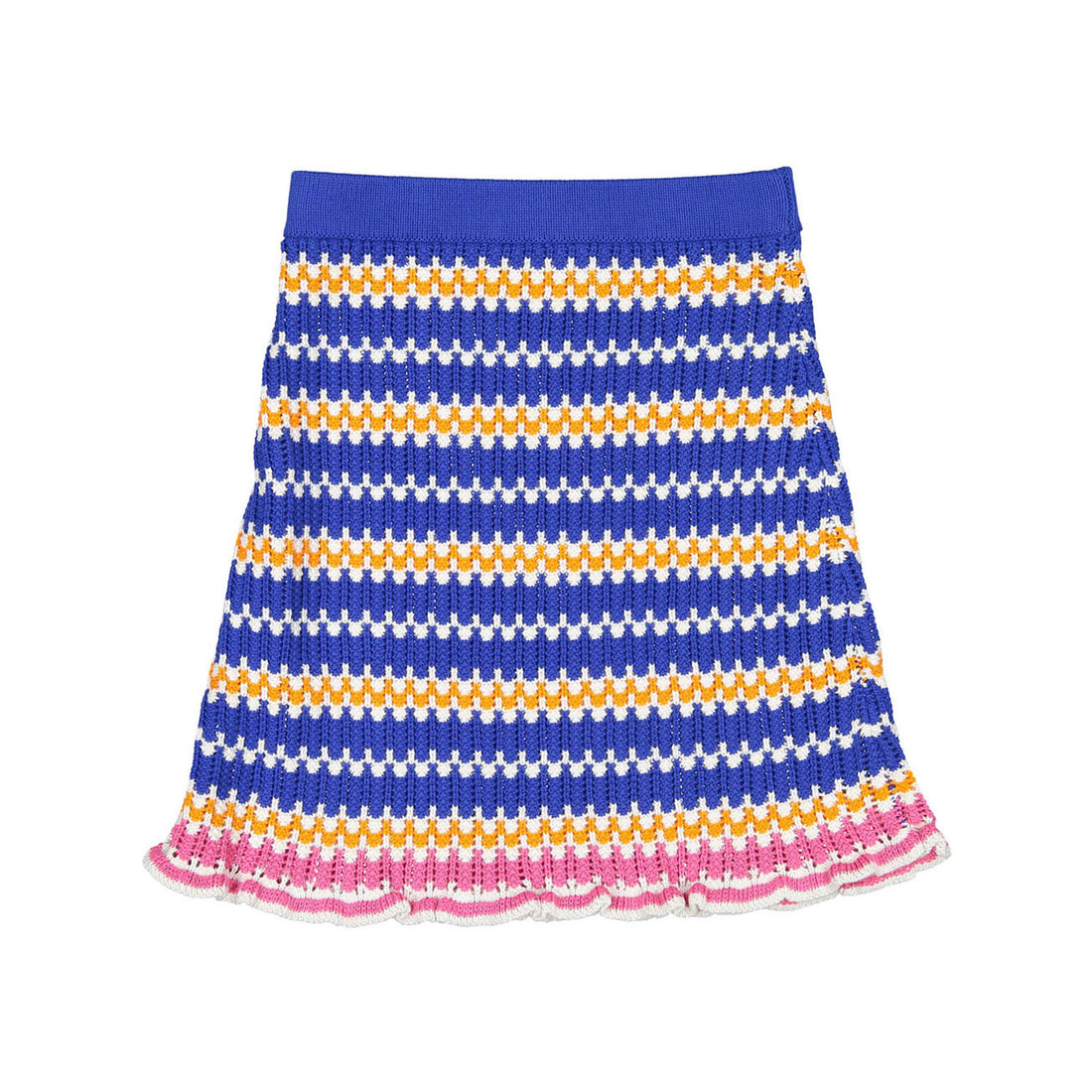 Marni Multi-Colour Pink Stripes Cotton Knit Skirt