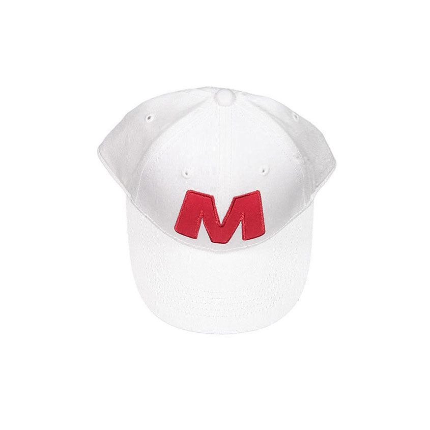 Marni "M" White Cotton Gabardine Baseball Cap