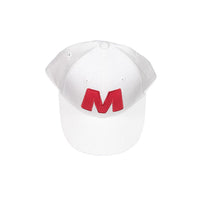 Marni "M" White Cotton Gabardine Baseball Cap