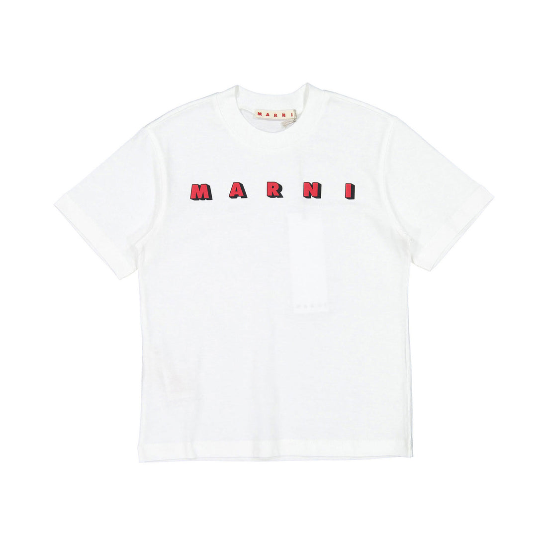 Marni Logo White Cotton Jersey T-Shirt