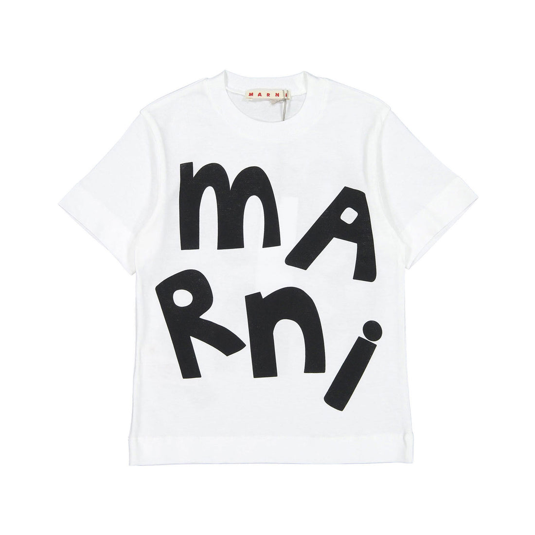 Marni Maxi Logo White Cotton Jersey T-Shirt