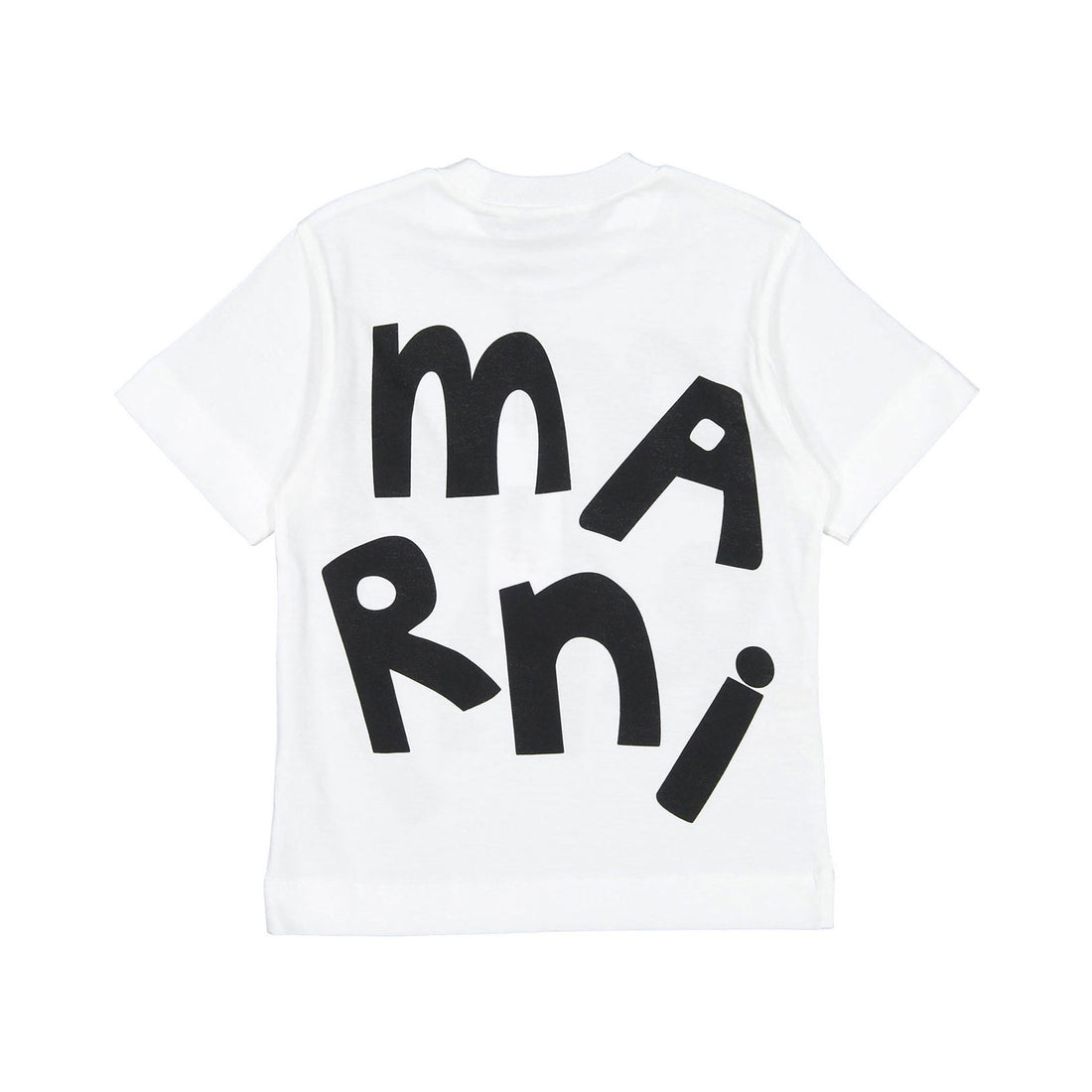 Marni Maxi Logo White Cotton Jersey T-Shirt