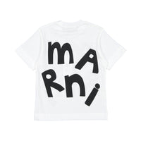 Marni Maxi Logo White Cotton Jersey T-Shirt