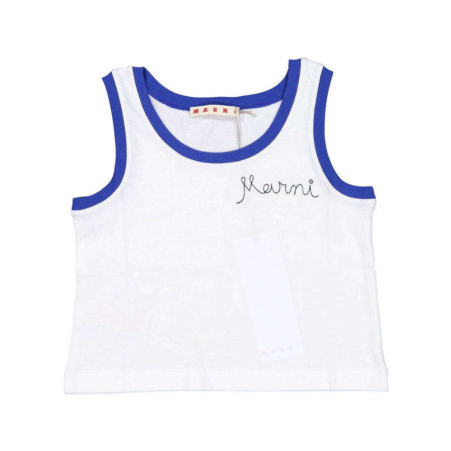 Marni Blue Trimmed Tank