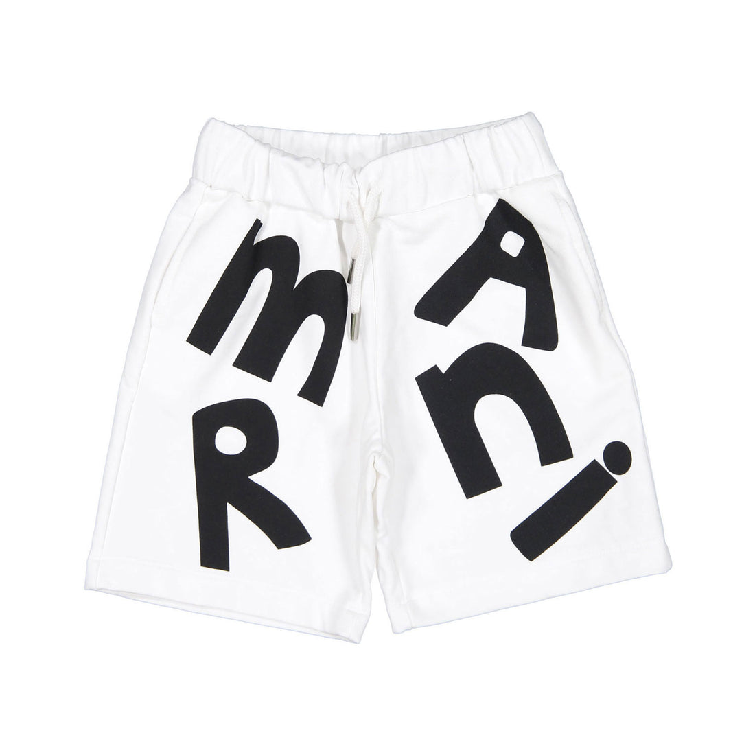 Marni White Sweatshirt Cotton Short Track Pants