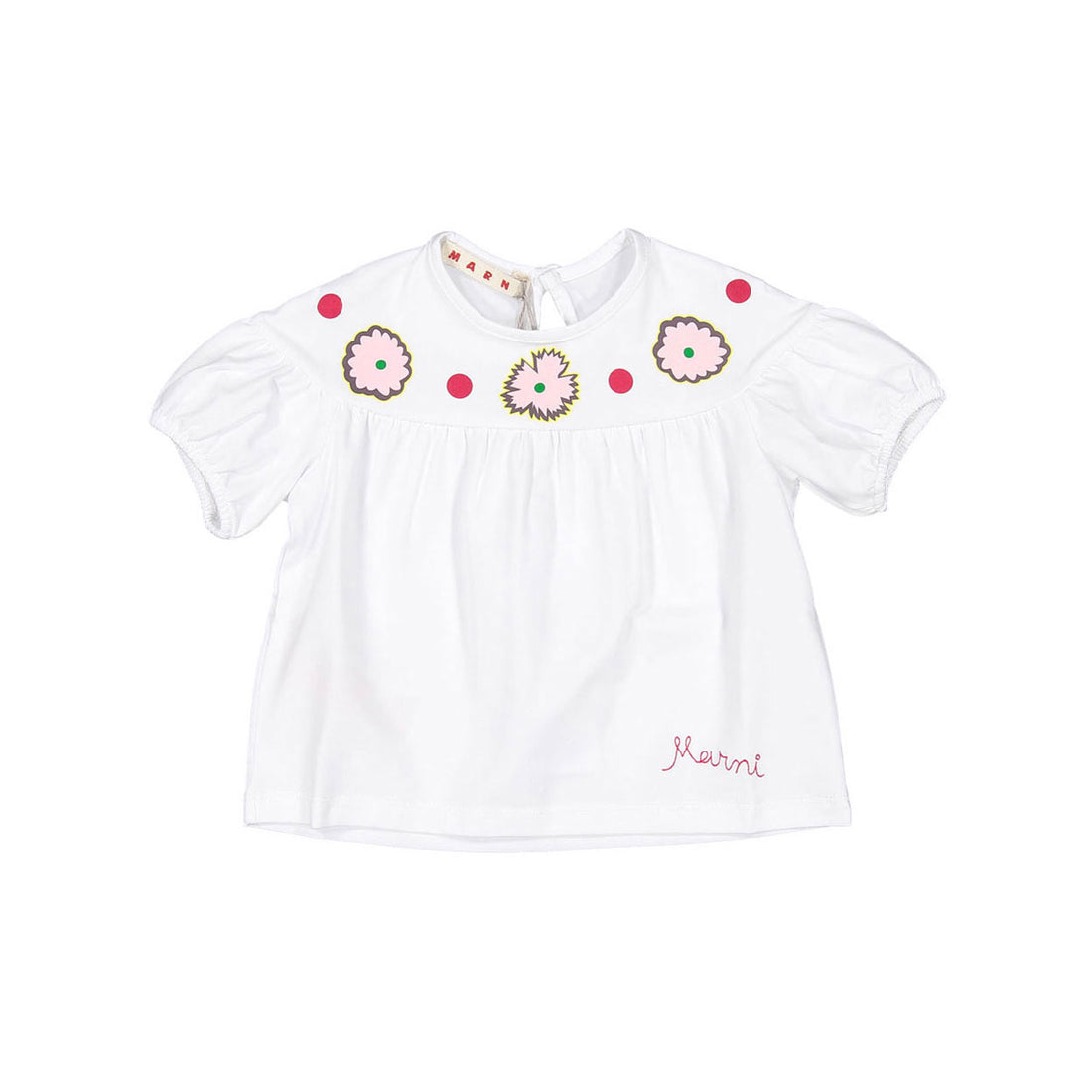 Marni White Baby Flower T-shirt