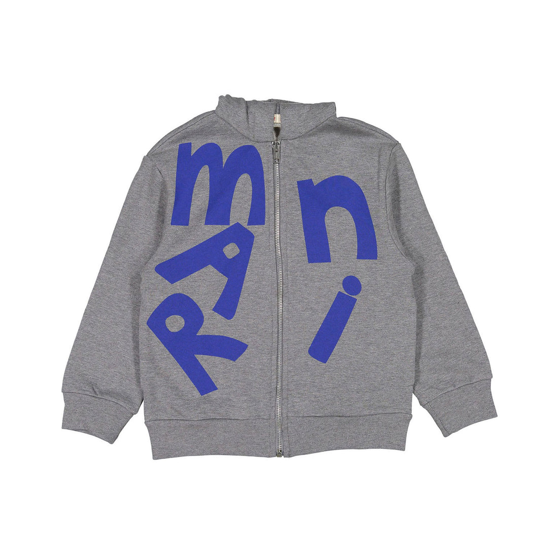 Marni Maxi Logo Grey Sweatshirt Cotton Hoodie