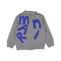 Marni Maxi Logo Grey Sweatshirt Cotton Hoodie