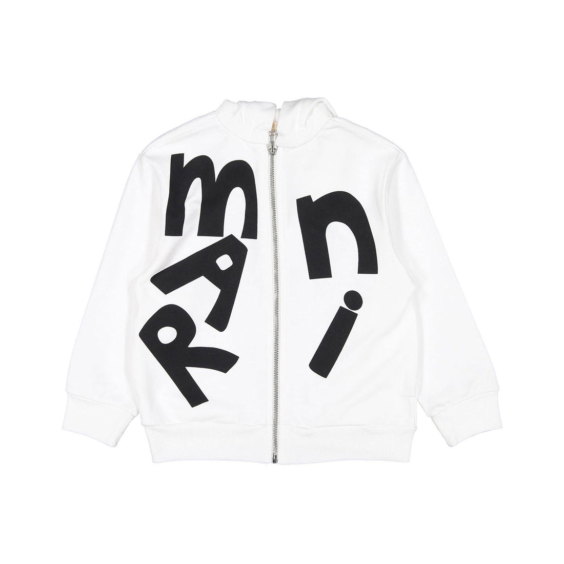 Marni Maxi Logo White Sweatshirt Cotton Hoodie