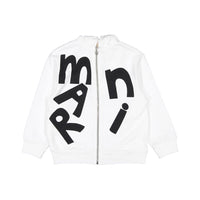 Marni Maxi Logo White Sweatshirt Cotton Hoodie