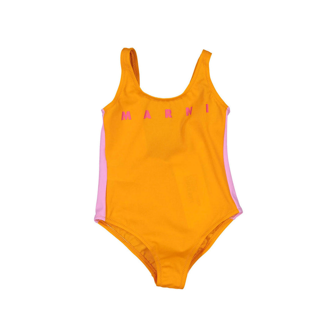 Marni Logo Print Stretch Fabric One-Piece Swimsuit