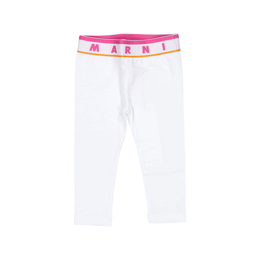 Marni Logo Stretch Cotton Jersey Long Leggings