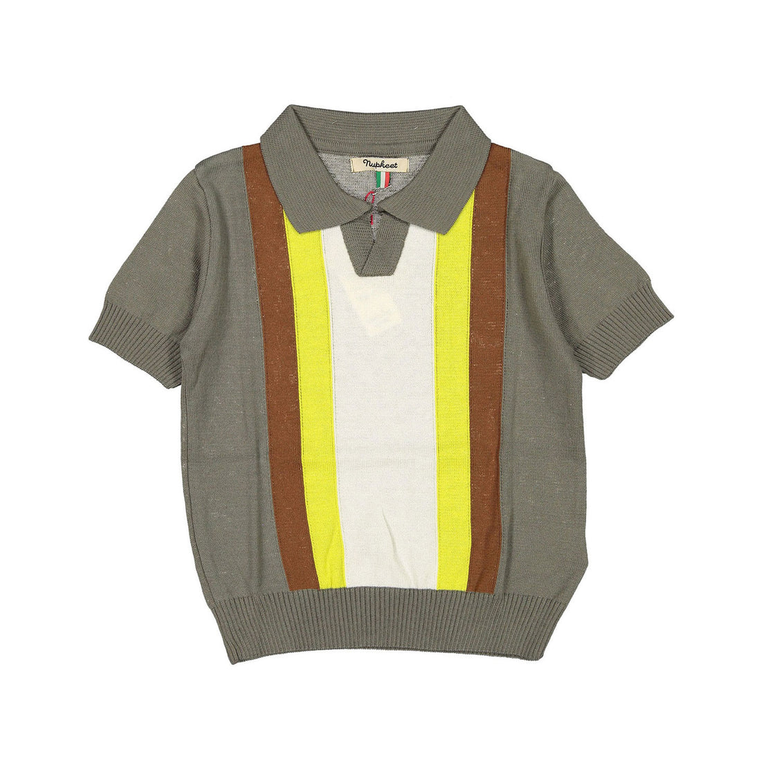 Nupkeet Olive Knit Polo