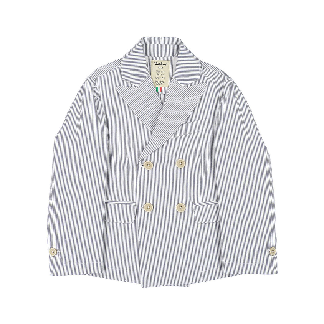 Nupkeet Blue Stripe Double Breasted Jacket