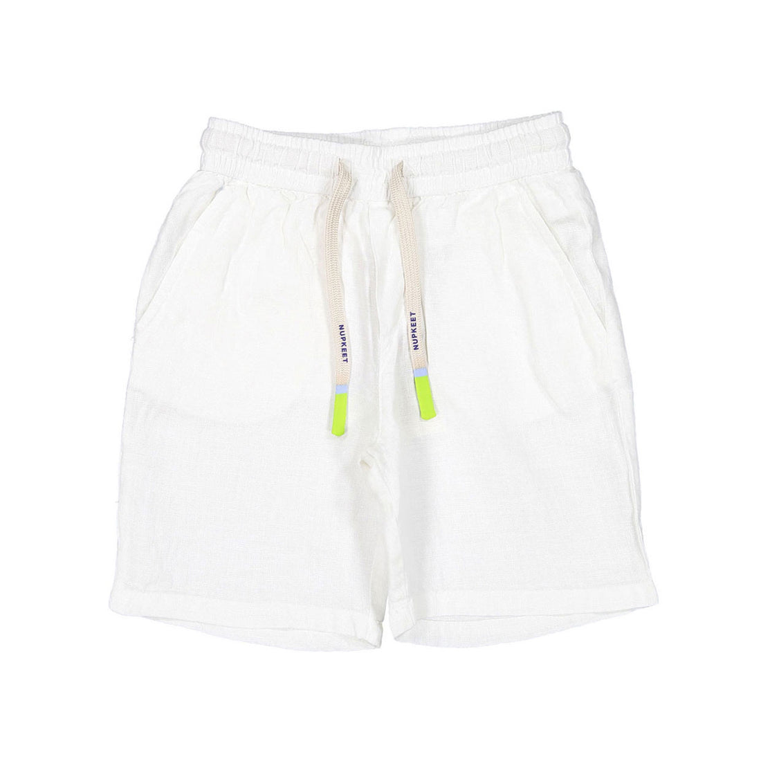 Nupkeet White Bermuda Pocket Shorts