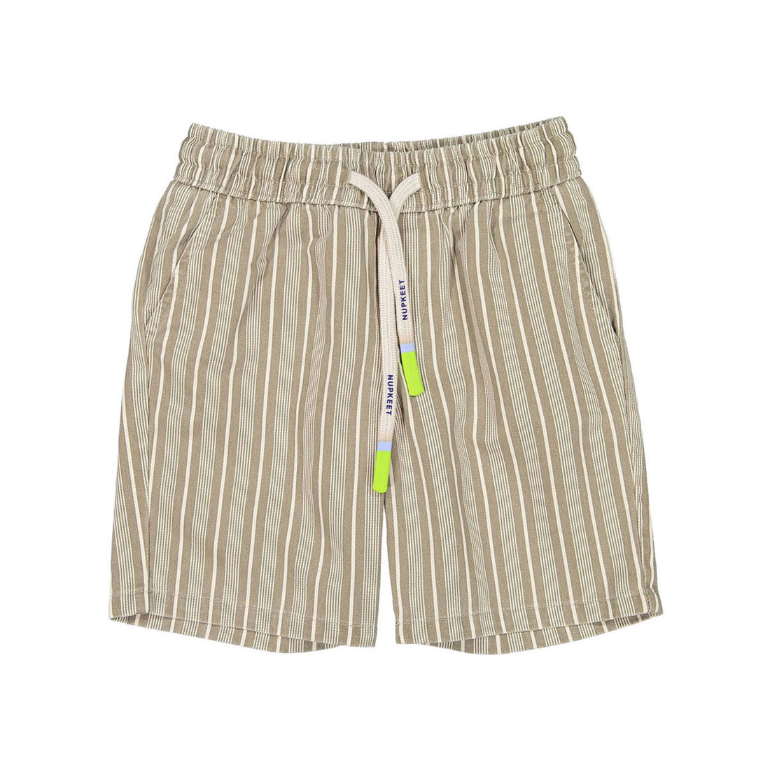 Nupkeet Tan Stripe Bermuda Pocket Shorts