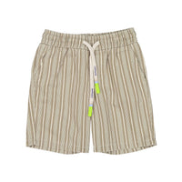 Nupkeet Tan Stripe Bermuda Pocket Shorts