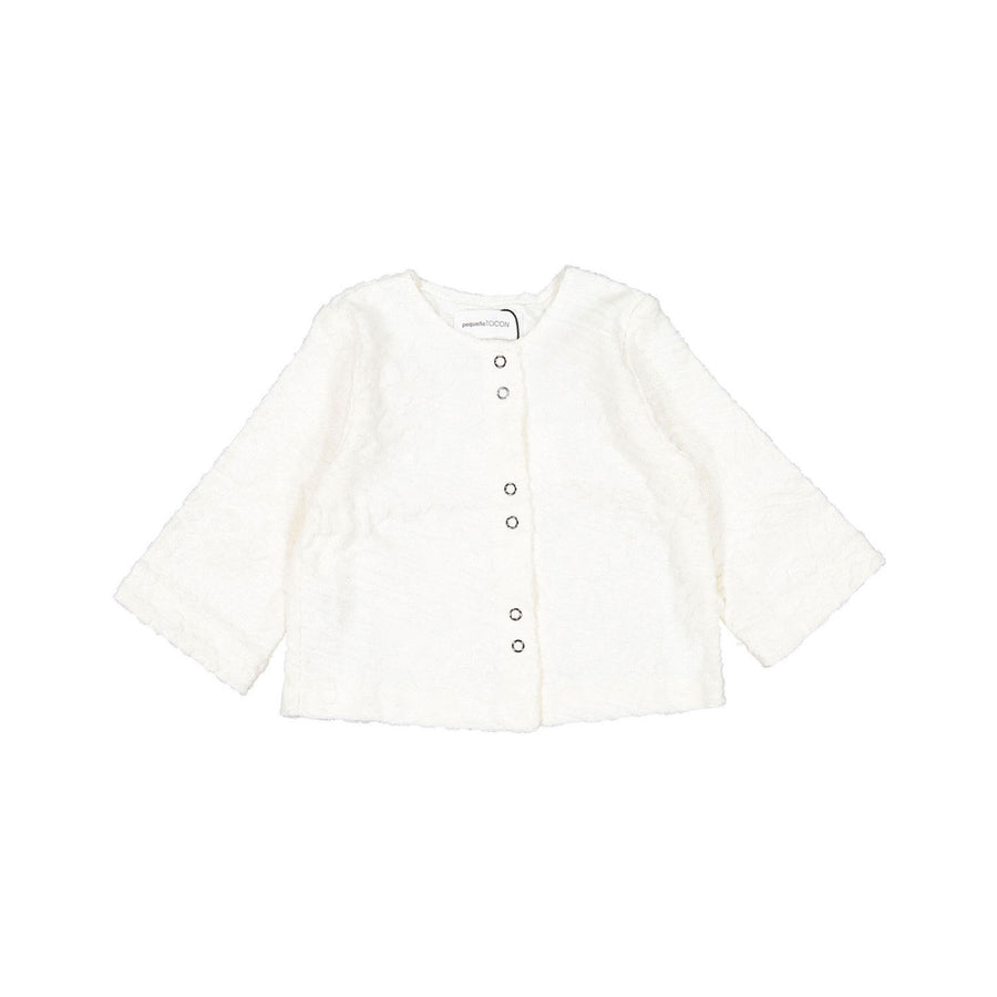 Pequeno TOCON Natural Baby Cardigan Jackard