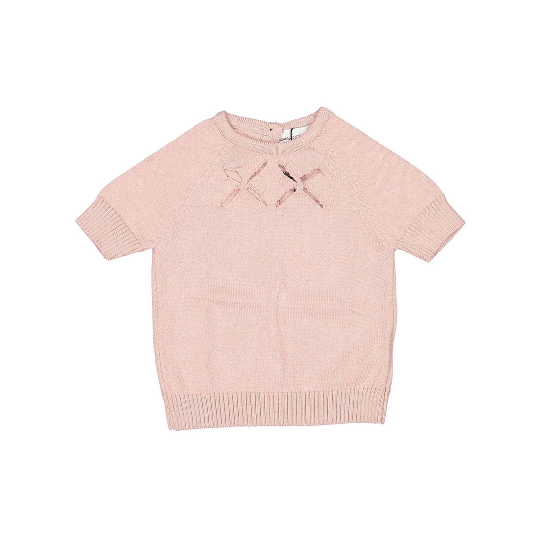 Pequeno TOCON Pink Baby Jersey Short Sleeve Sweater