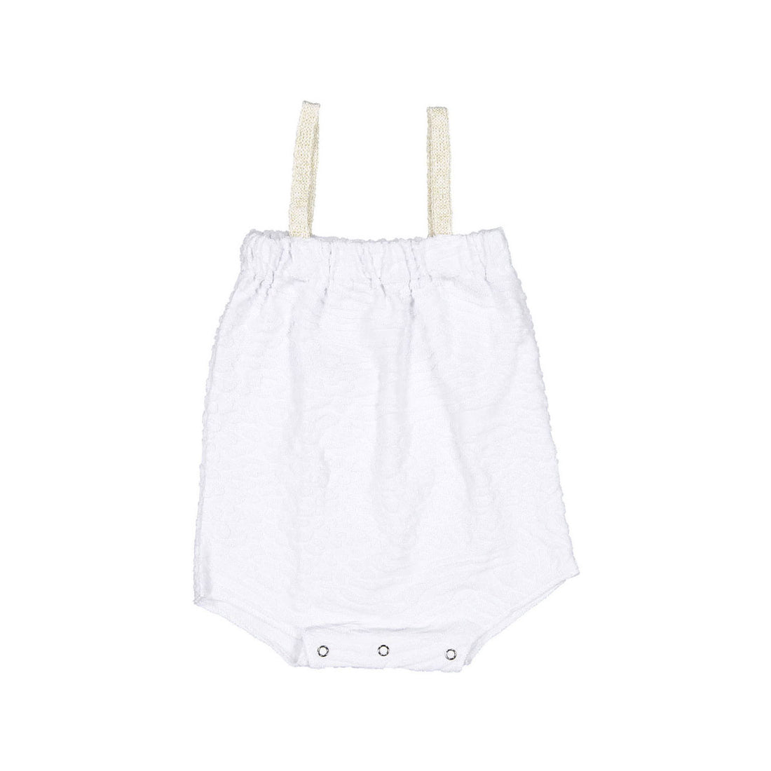 Pequeno TOCON White Jackard Baby One Piece