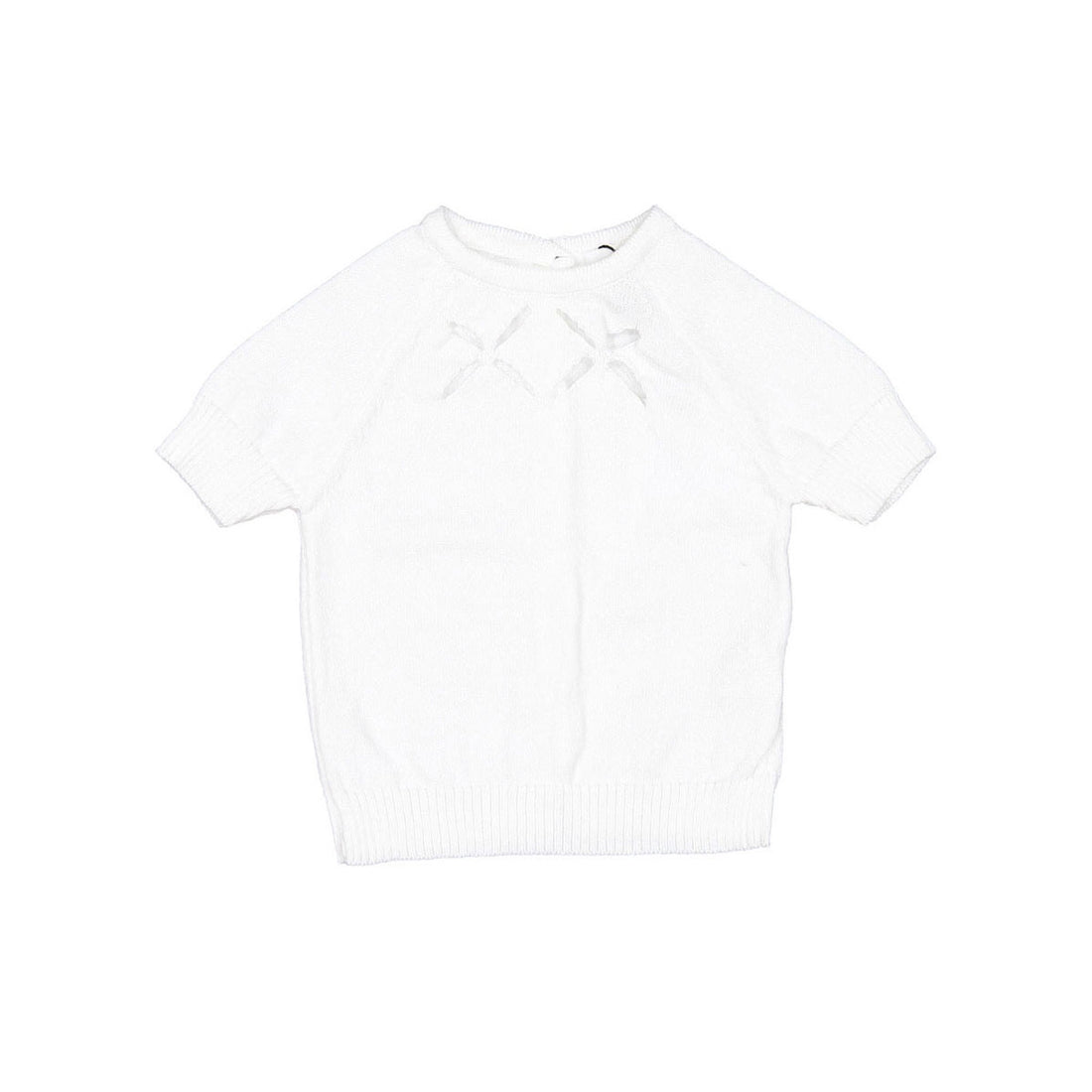 Pequeno TOCON White Baby Jersey Short Sleeve Sweater