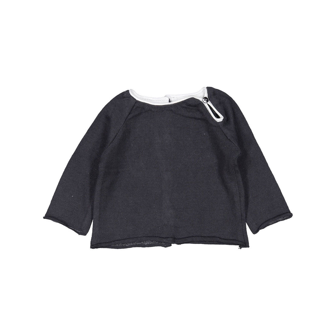Pequeno TOCON Coal Baby Trim Neck Sweater