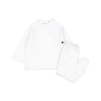 Pequeno TOCON White Baby Wrap Cardigan