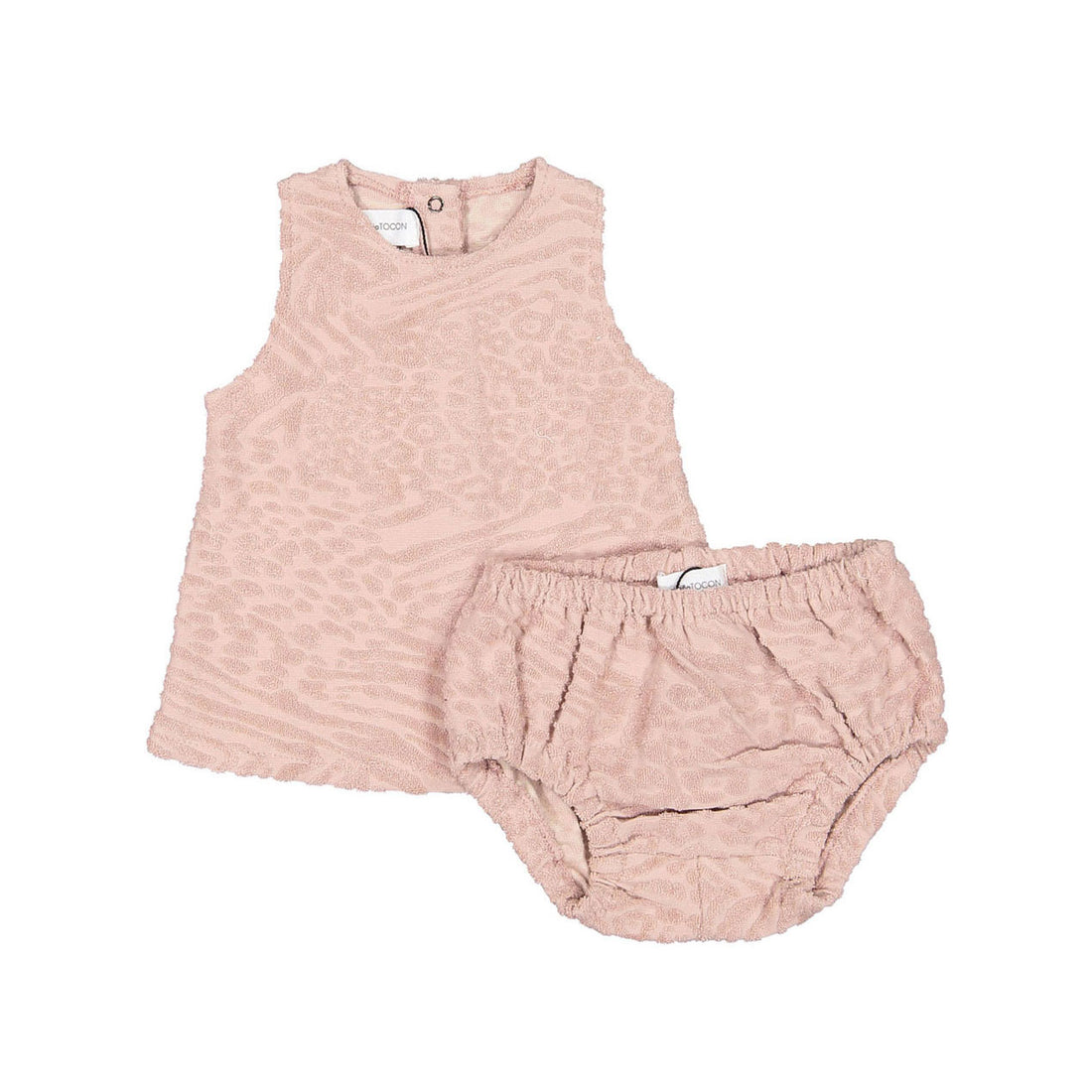 Pequeno TOCON Pink Baby Dress Jackard