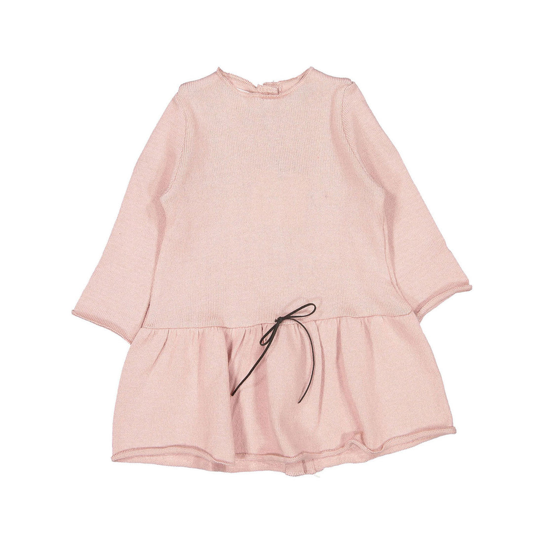 Pequeno TOCON Pink Baby Long Sleeve Knit Dress