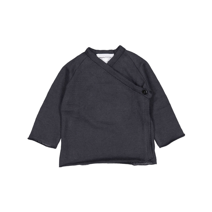 Pequeno TOCON Coal Baby Wrap Cardigan