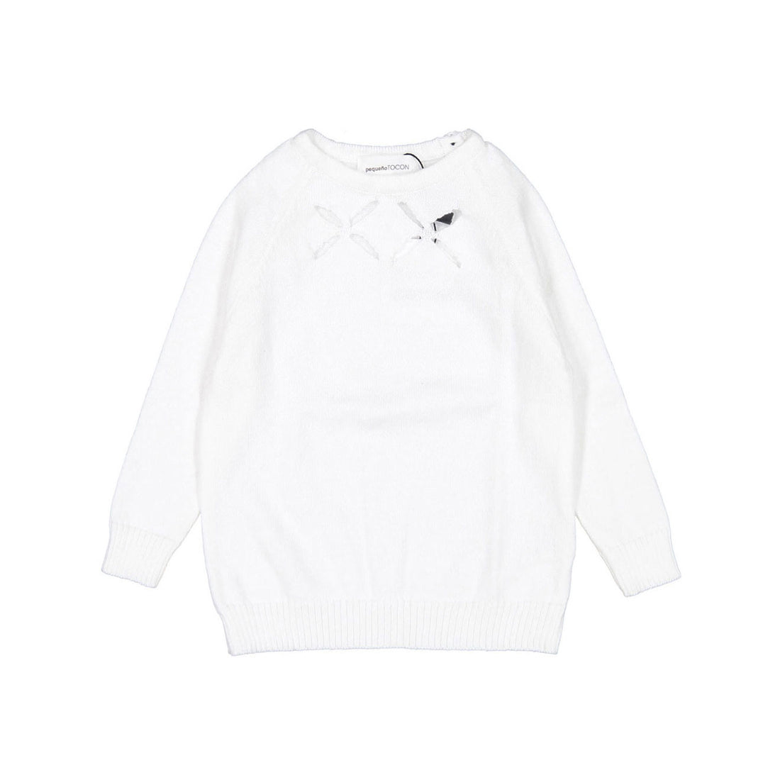 Pequeno TOCON White Baby Jersey Sweater