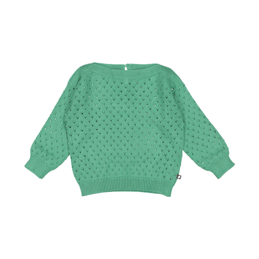Oeuf Pointelle Boatneck Sweater - Fern