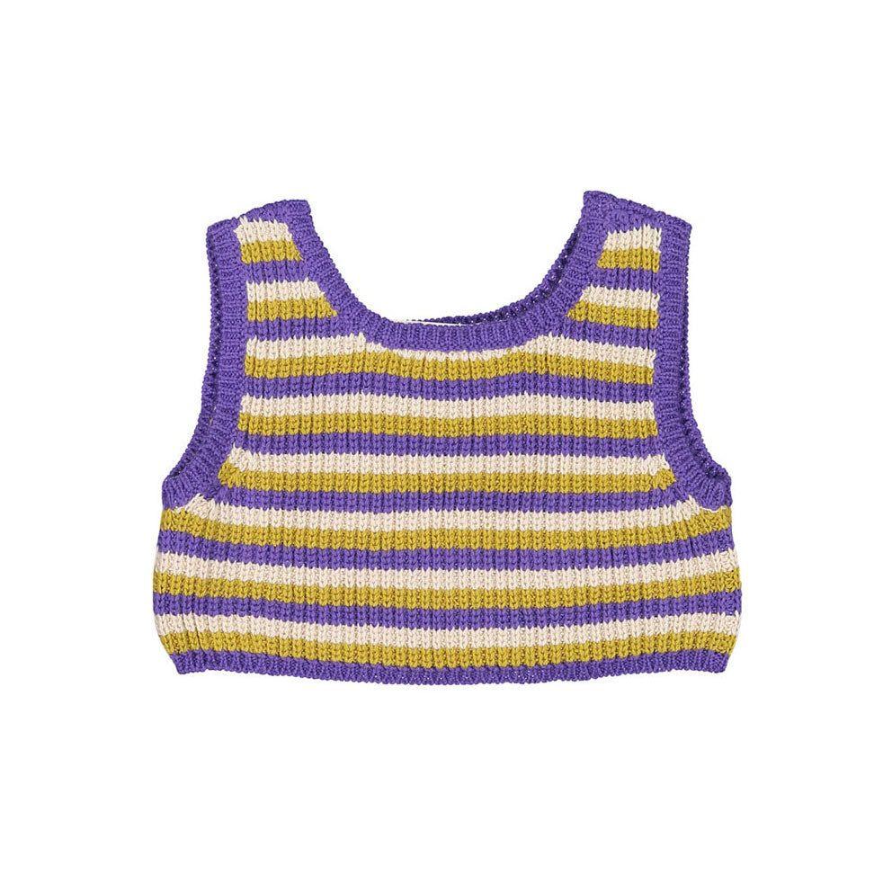 Oeuf Knit Tank - Violet/Tri Stripe
