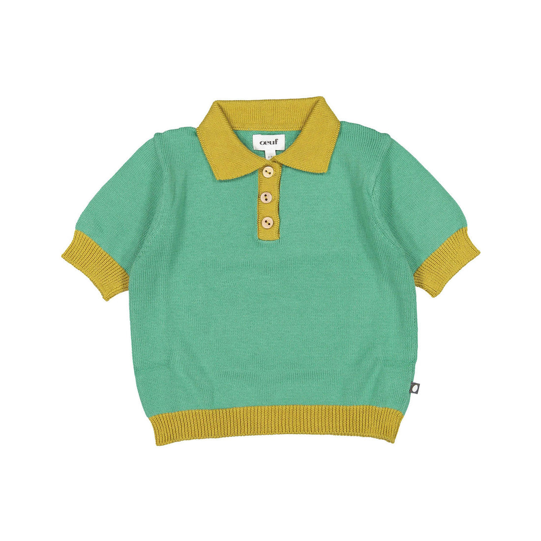 Oeuf Colorblock Polo - Fern/Hemp