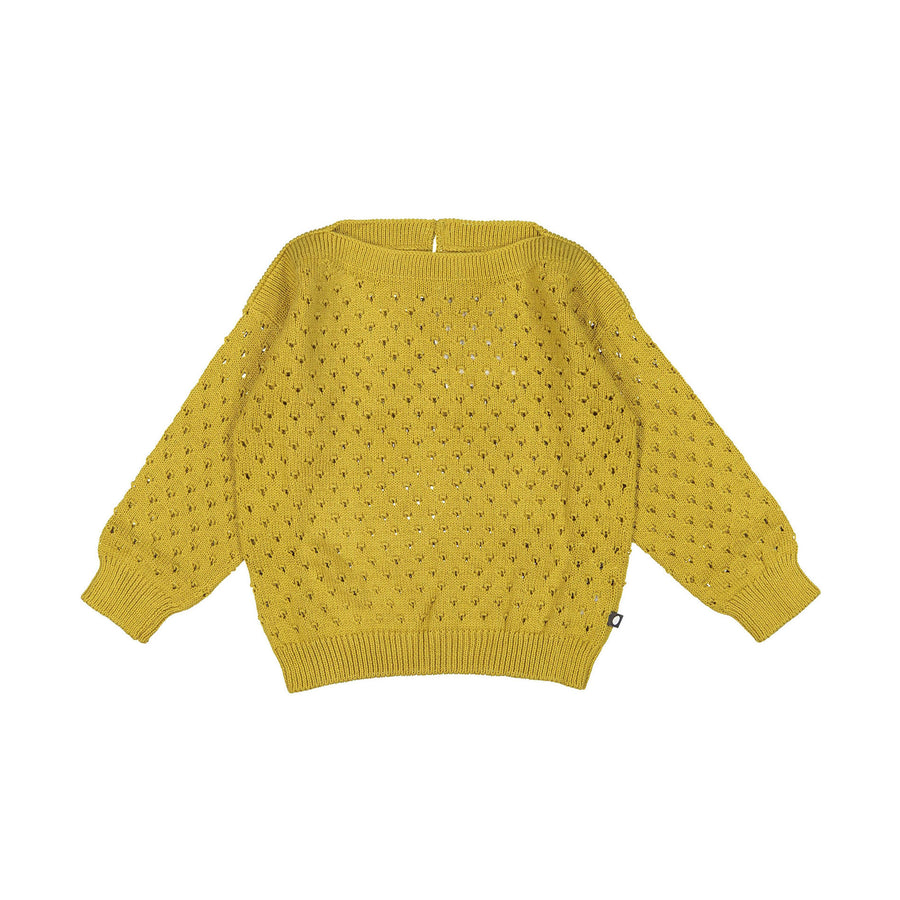 Oeuf Pointelle Boatneck Sweater - Hemp