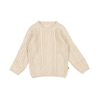 Oeuf Cable Knit Sweater - Eggshell