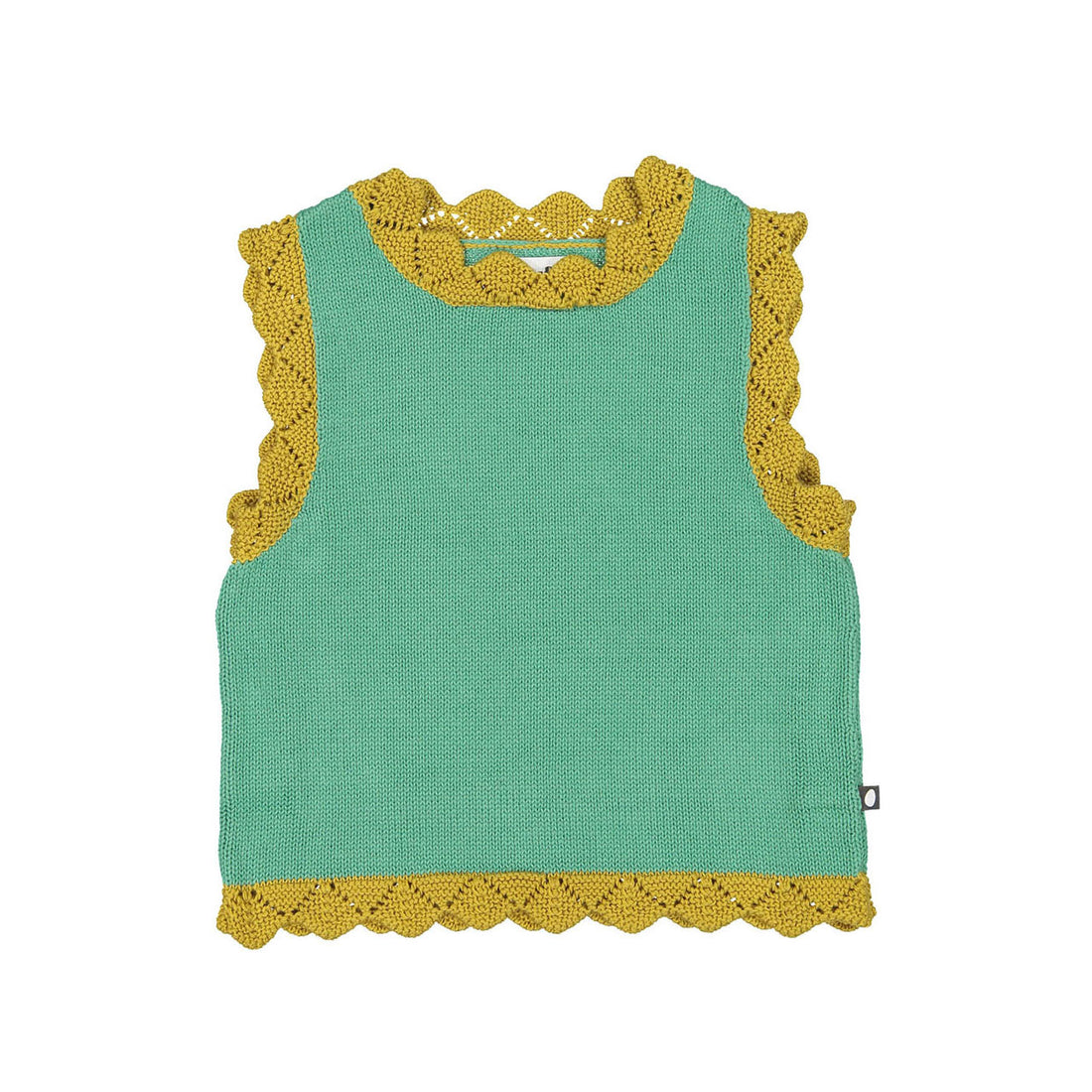 Oeuf Scalloped Vest - Fern/Hemp