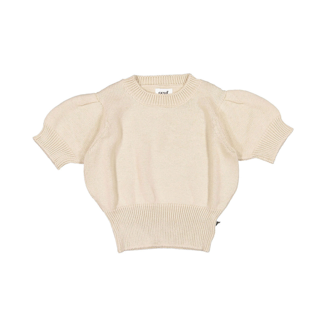 Oeuf Puffy Sleeve Sweater - Eggshell