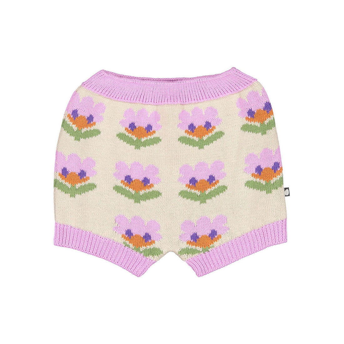 Oeuf Knit Flower Shorts - Orchid/Knit Flower