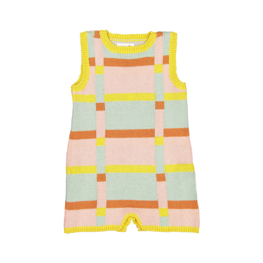 Oeuf Colorblock Romper - Celadon/Colorblock