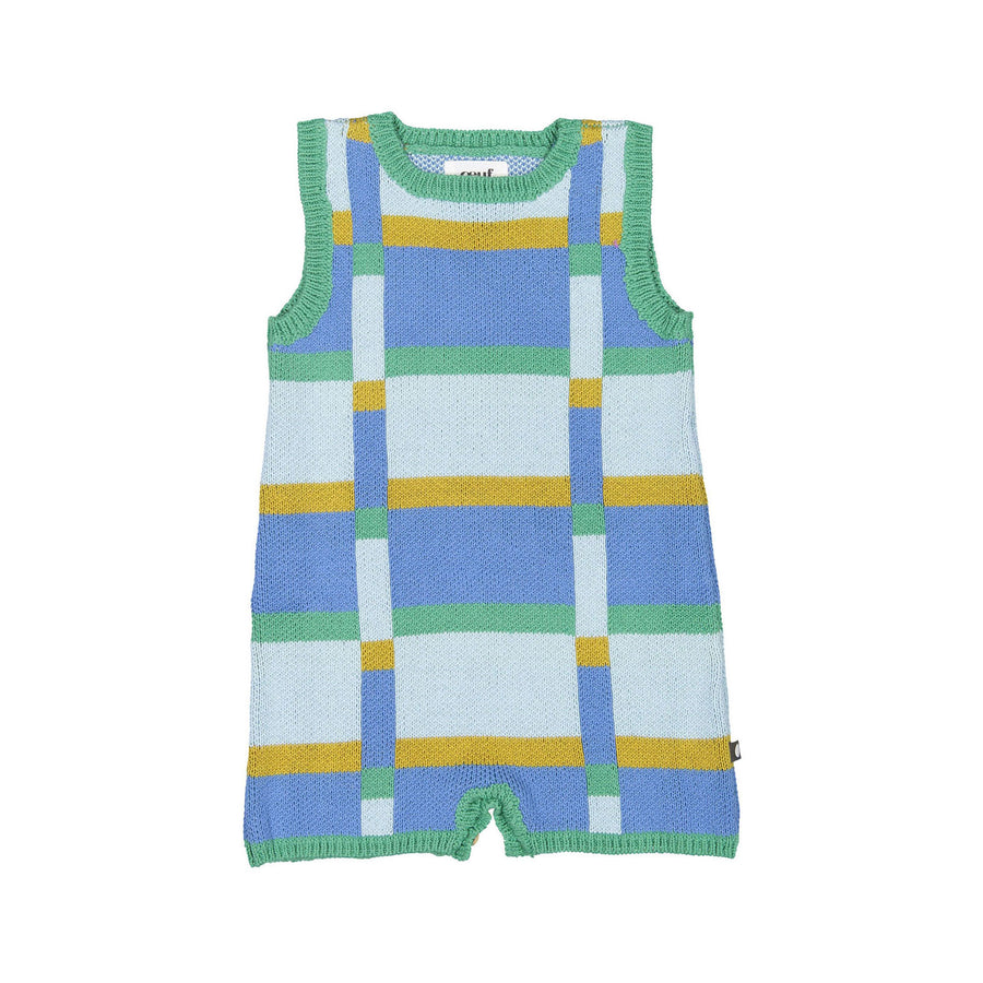 Oeuf Colorblock Romper - Bluebell/Colorblock