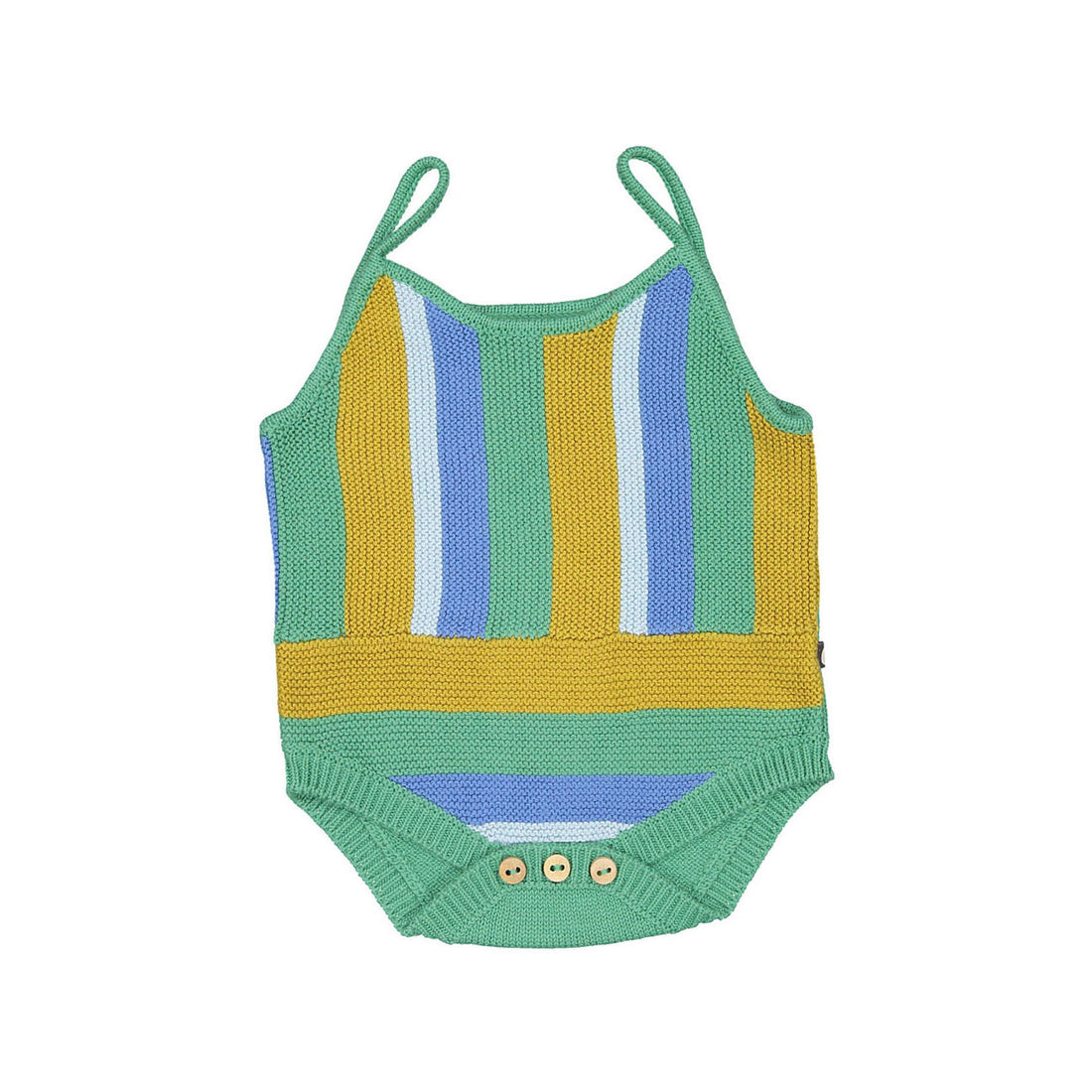 Oeuf Striped Romper - Fern/Multii Stripes