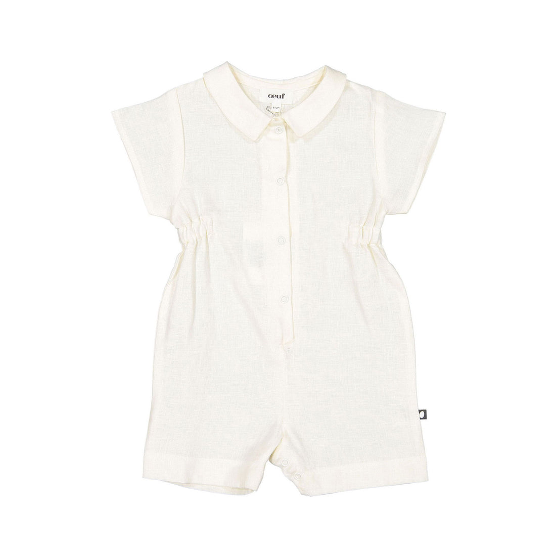 Oeuf Button Down Romper - Gardenia