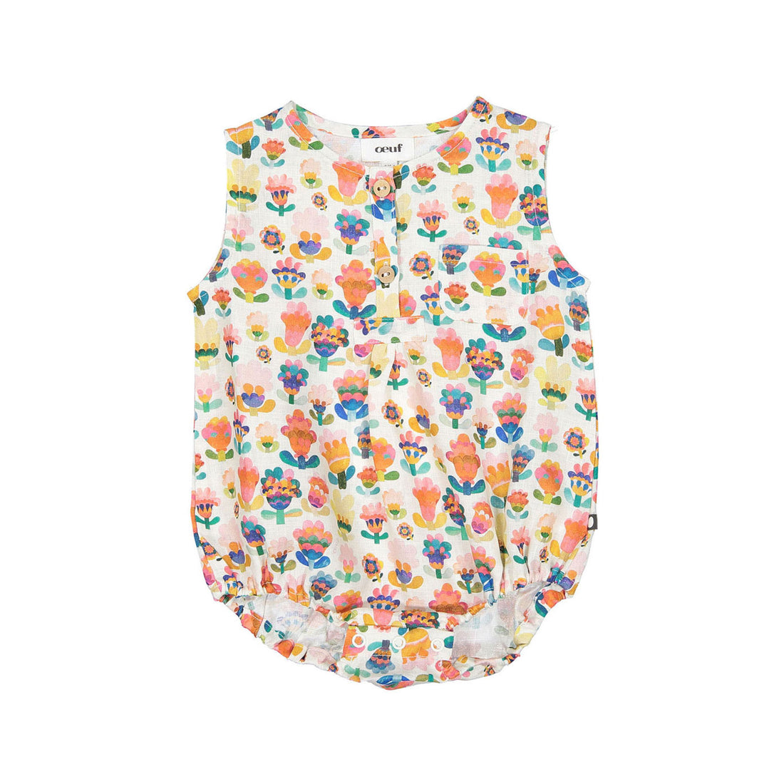 Oeuf Pocket Romper - Multii/Large Flower