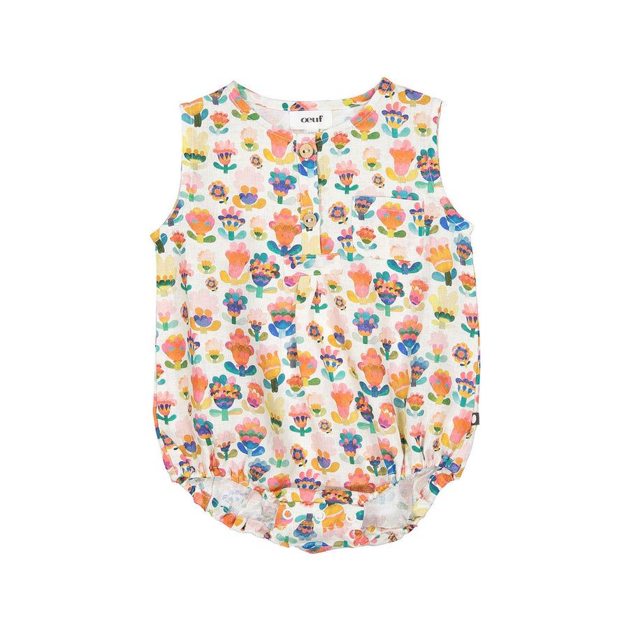 Oeuf Pocket Romper - Multii/Large Flower