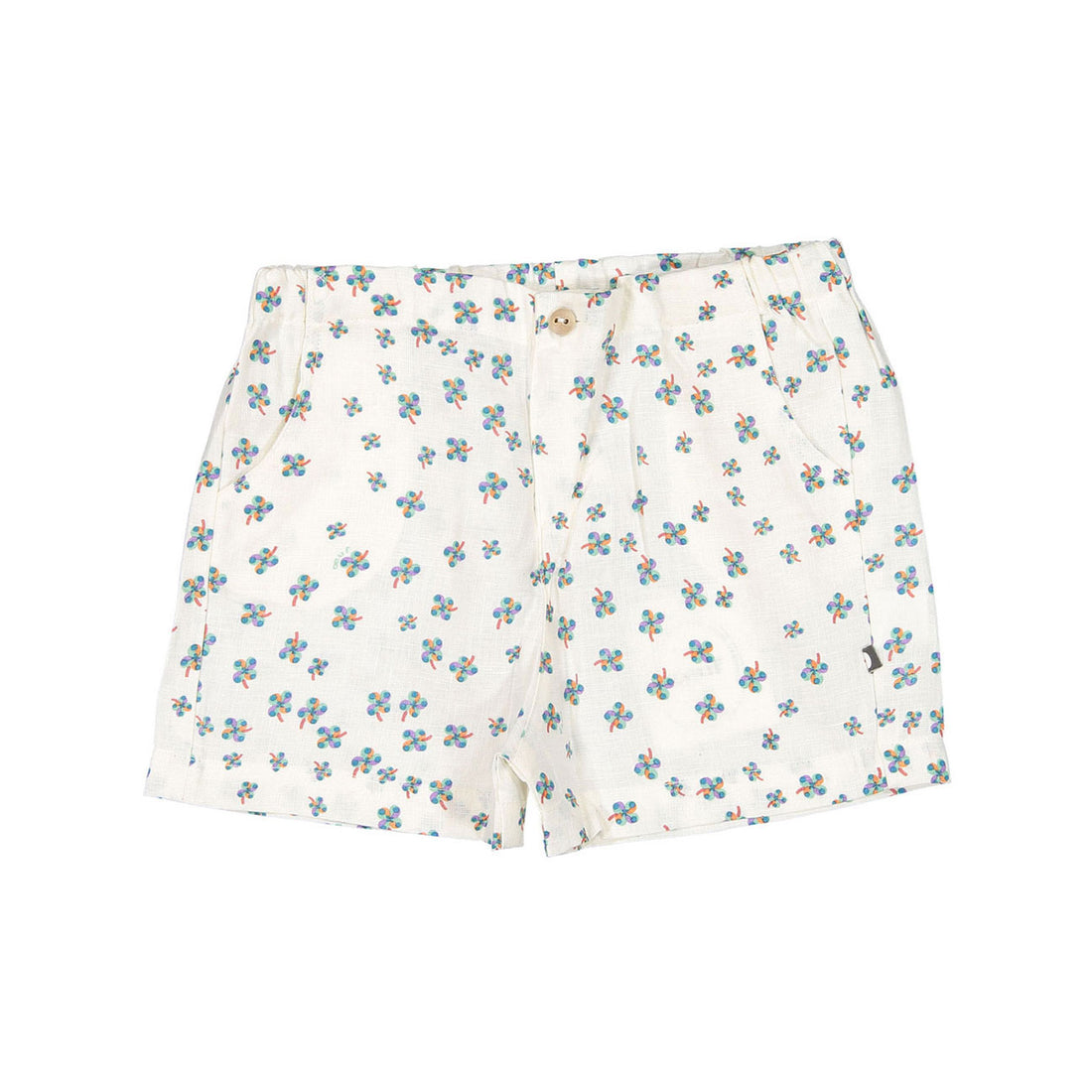 Oeuf Shorts - Gardenia/Clover Print