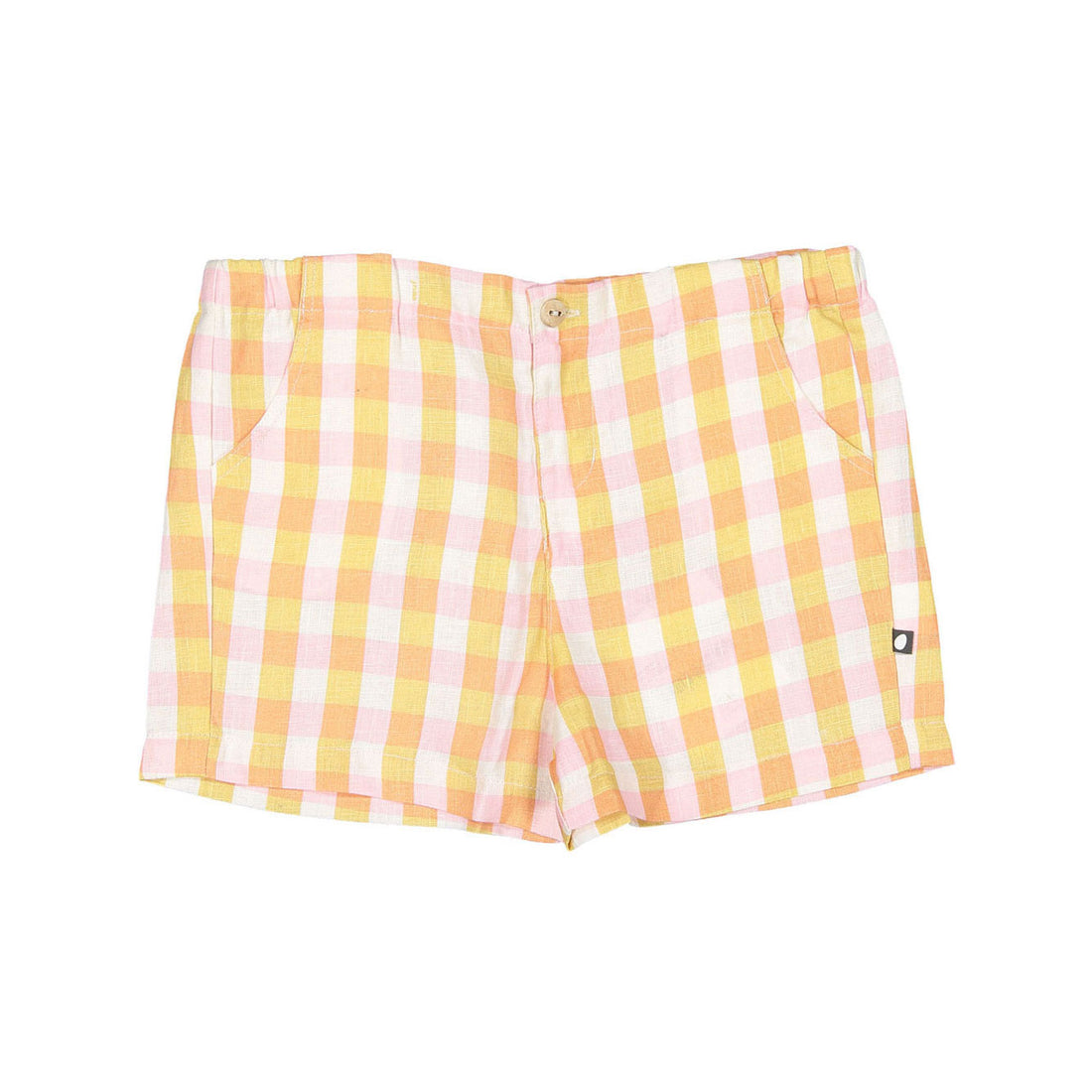 Oeuf Shorts - Papaya/Gingham