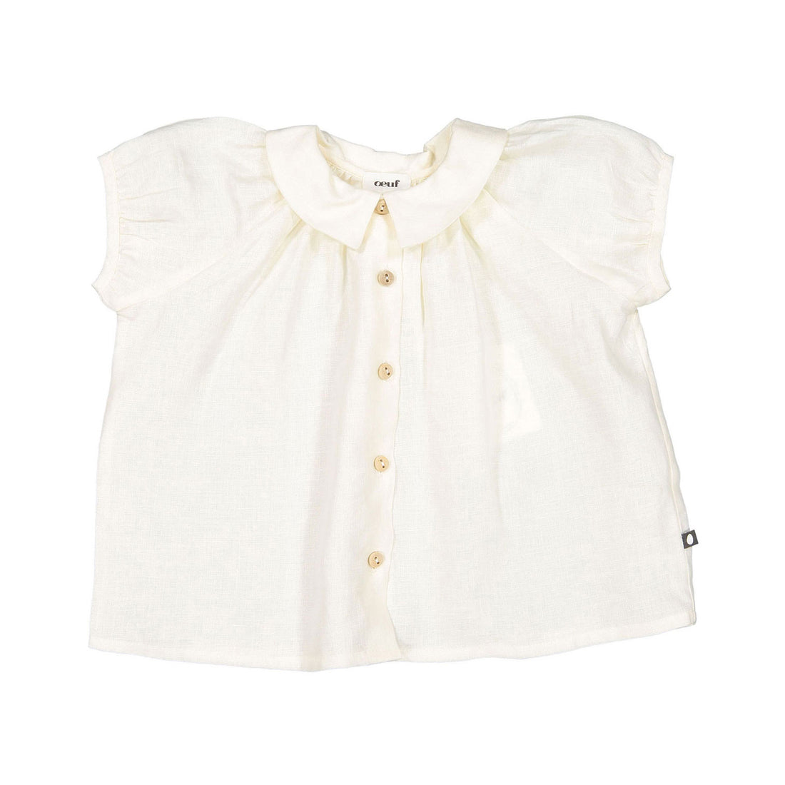 Oeuf Short Sleeve Blouse - Gardenia